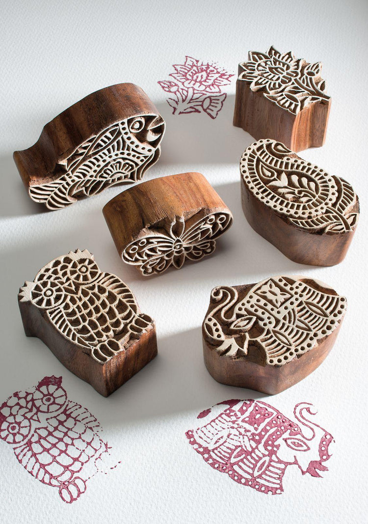 Wooden Block Print Stamps Ethimaart