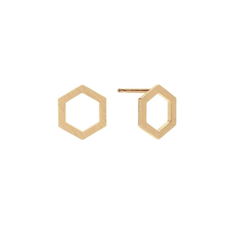 Handmade Minimal Gold Studs Ethimaart