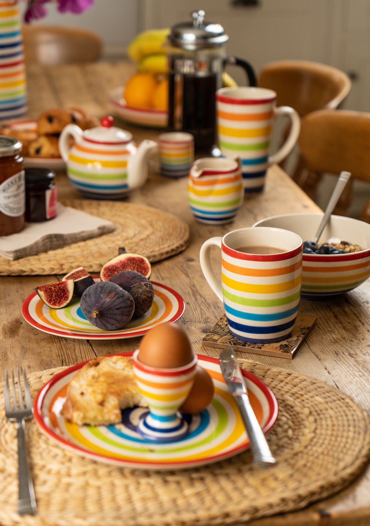 Rainbow Ceramic Salt & Pepper Shaker Set - Dishwasher Safe
