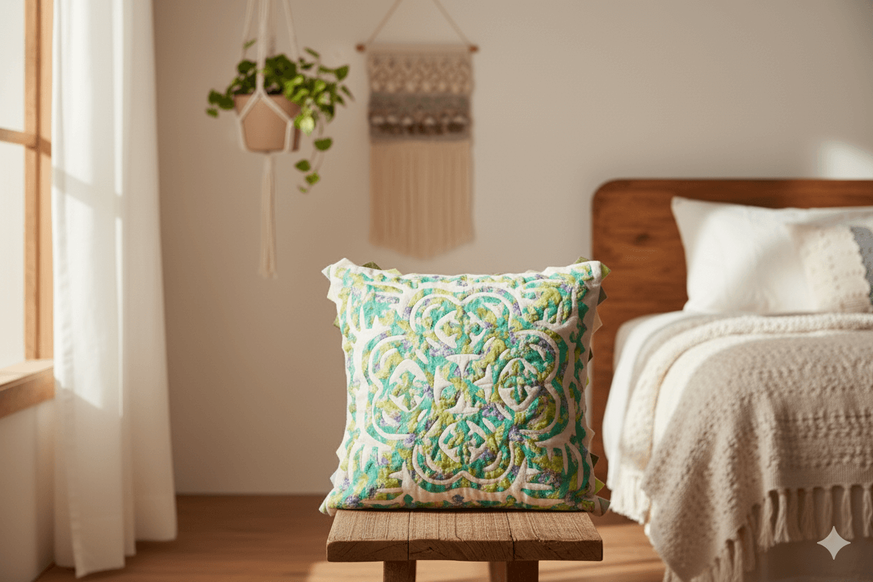 Set of Applique Cushion Covers - Handmade