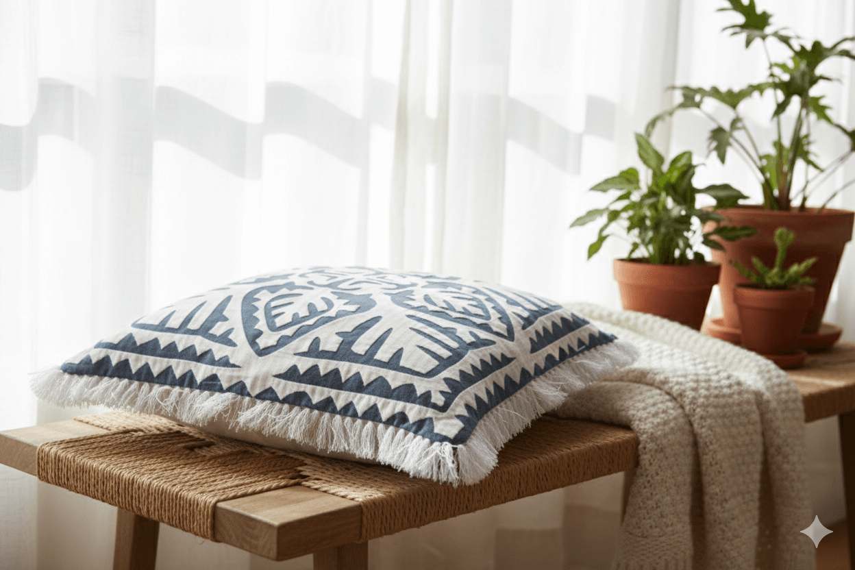 Handmade Cushion Covers With Fringes