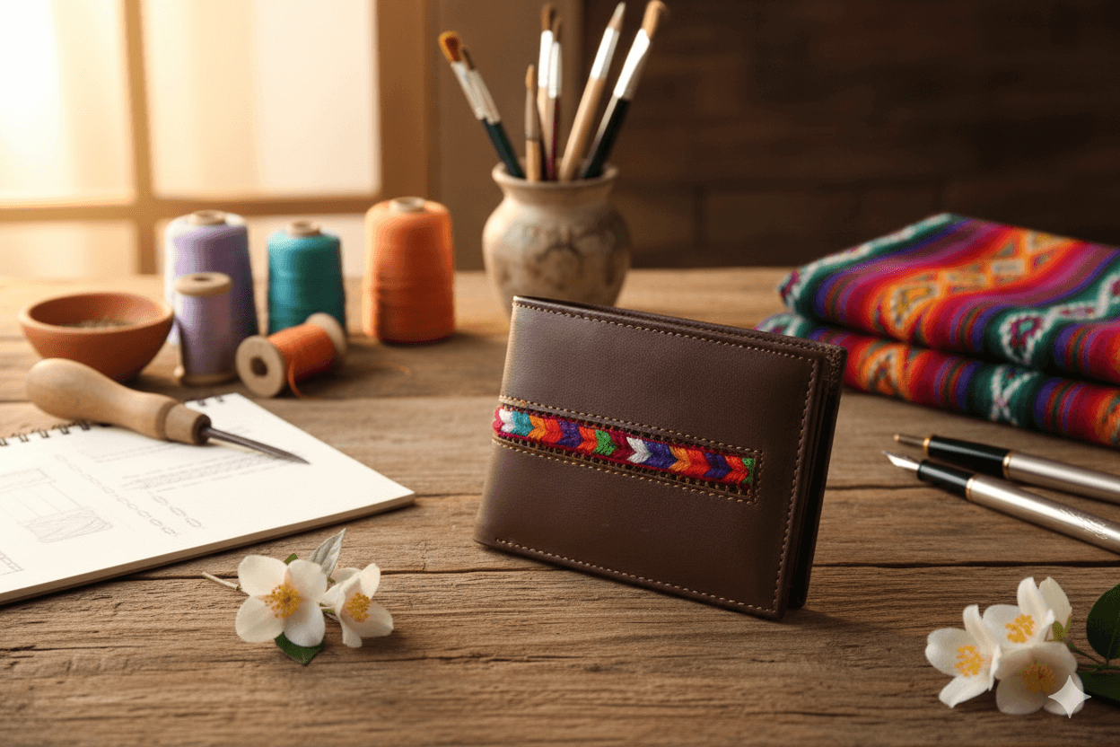 Brown Genuine Leather Wallet For Men handmade