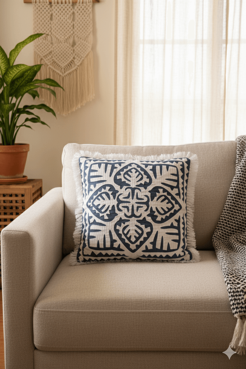 Handmade Cushion Covers With Fringes