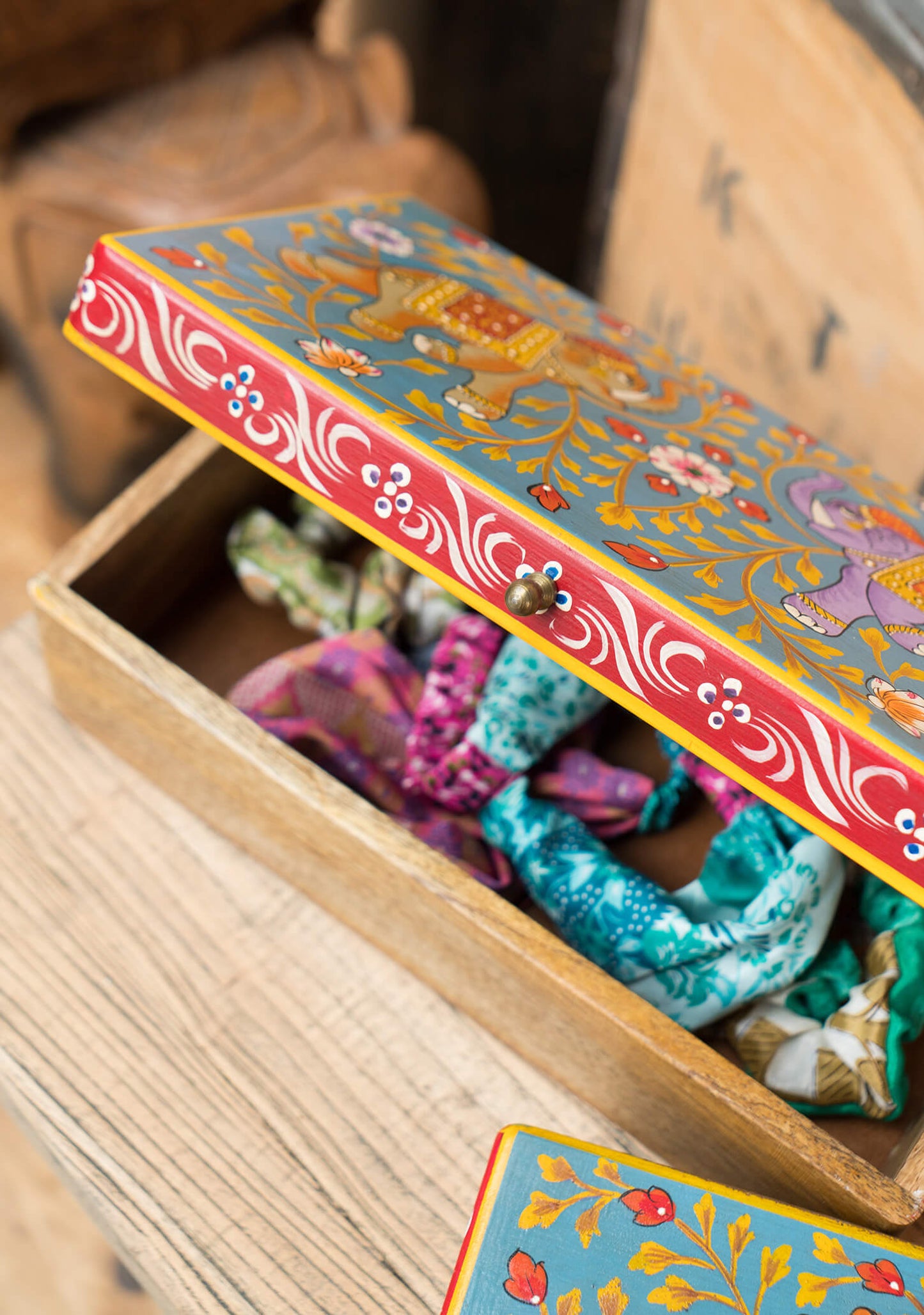 Handmade Wooden Elephant Jewellery Box Set | Sustainable