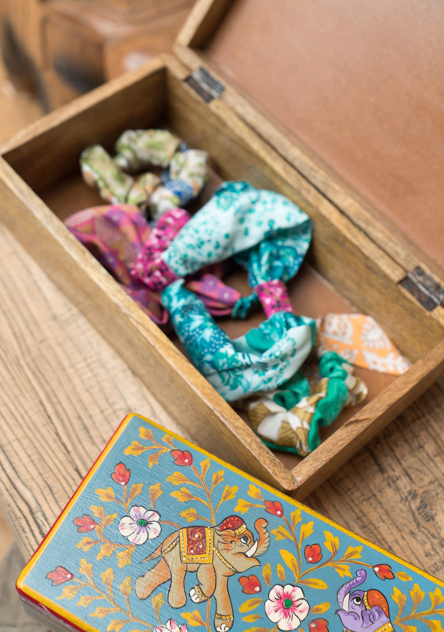 Handmade Wooden Elephant Jewellery Box Set | Sustainable