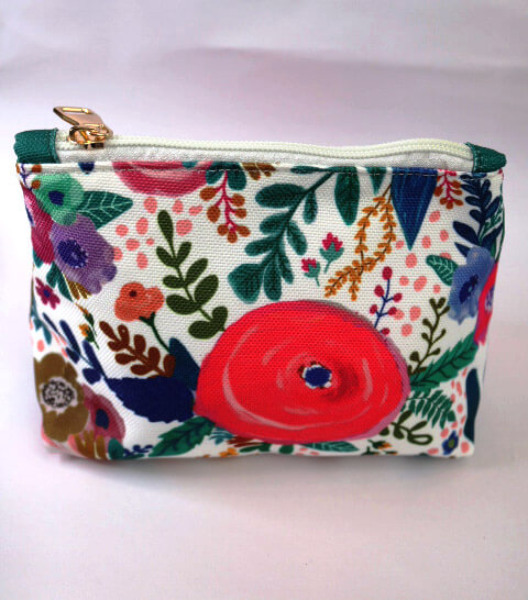 White Floral Coin Purse