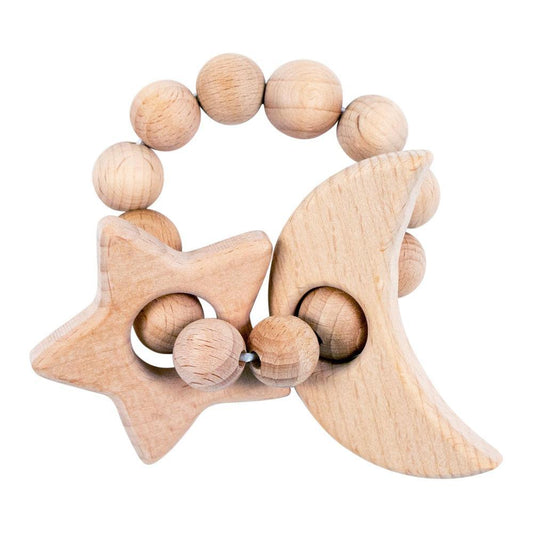 Star & Moon - Natural Wooden Teether - Ethimaart 