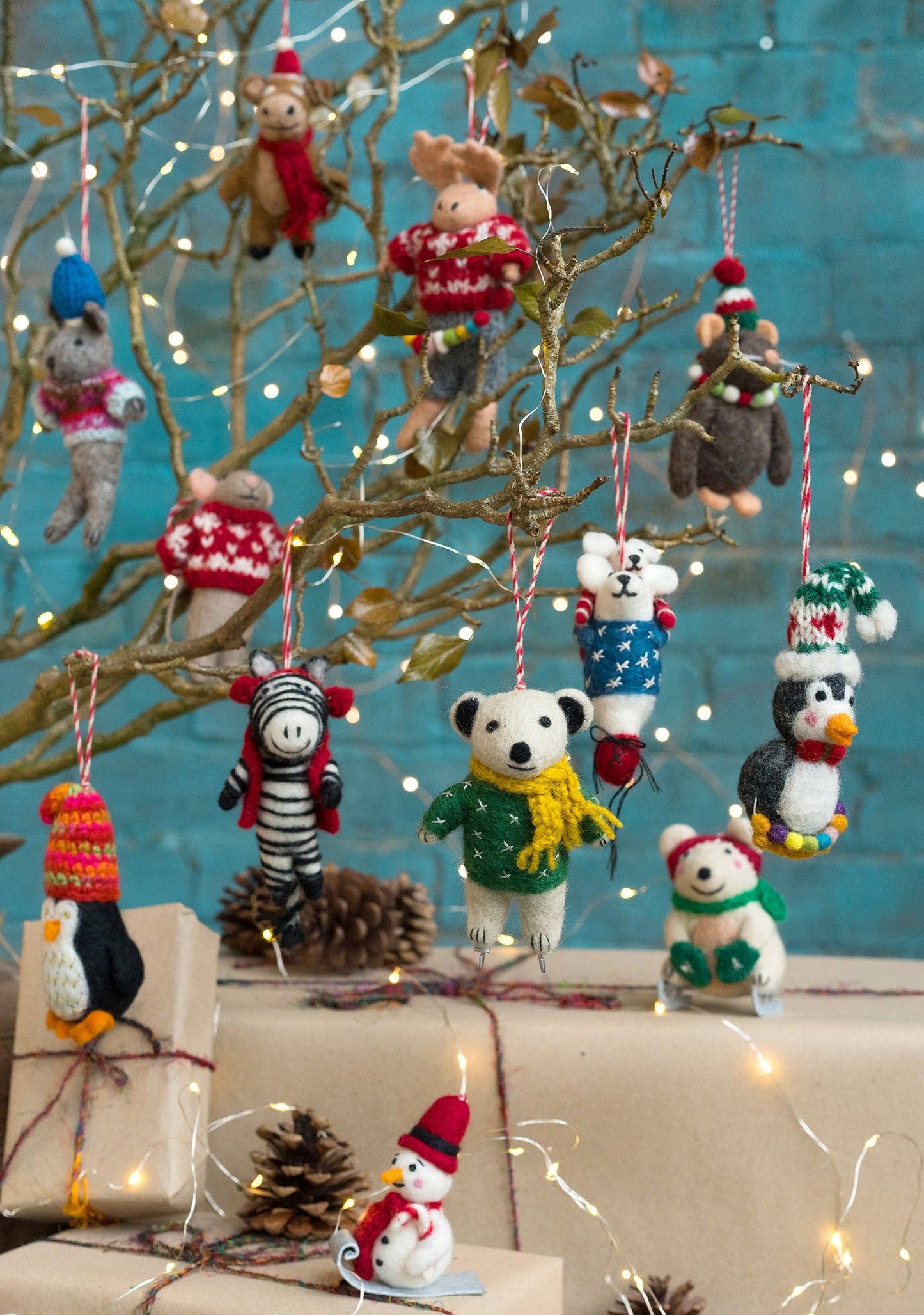 Felt Zebra Ornament - Christmas Tree Decoration