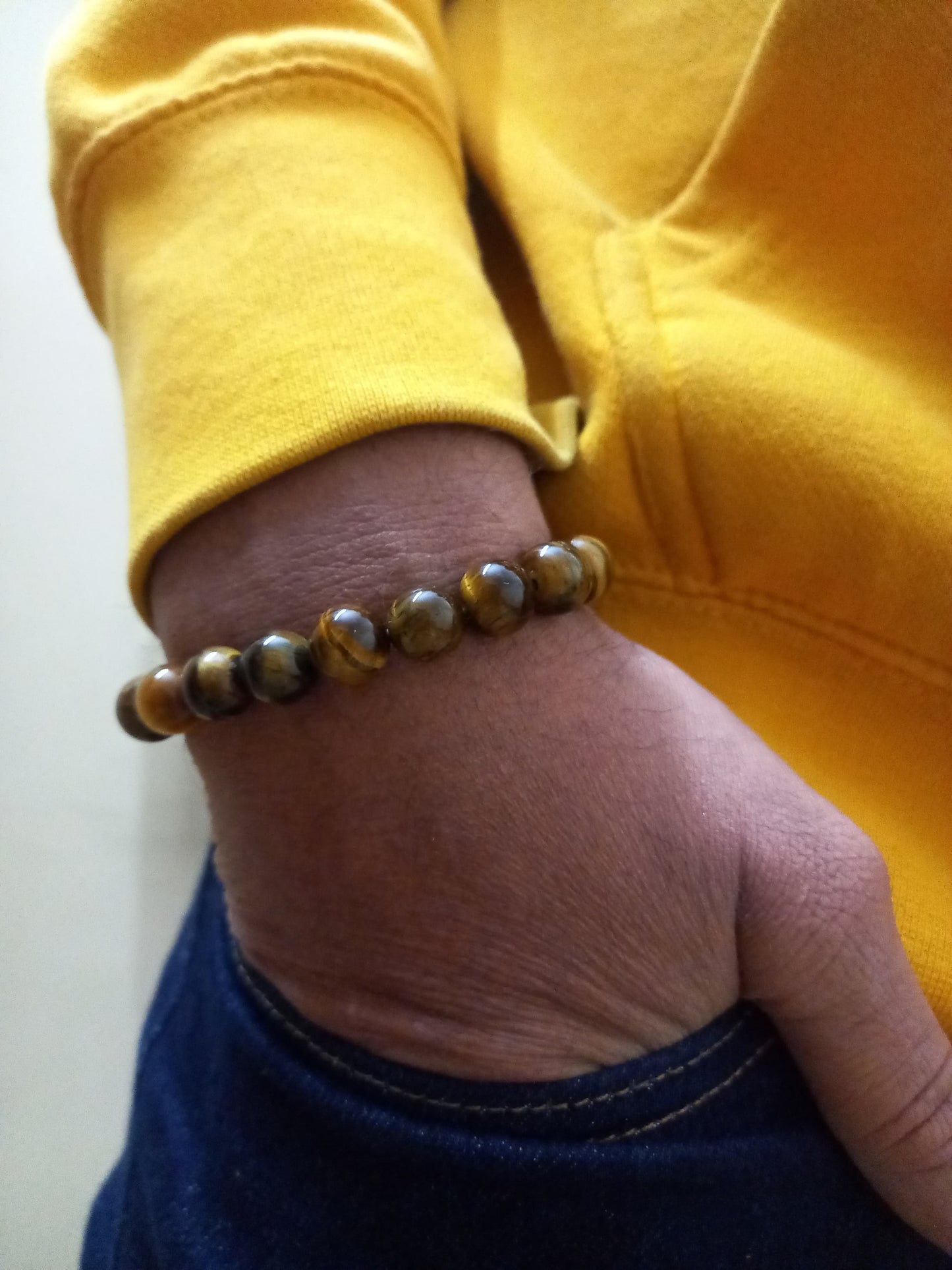8mm Men's Tiger Eye Gemstone Bracelet