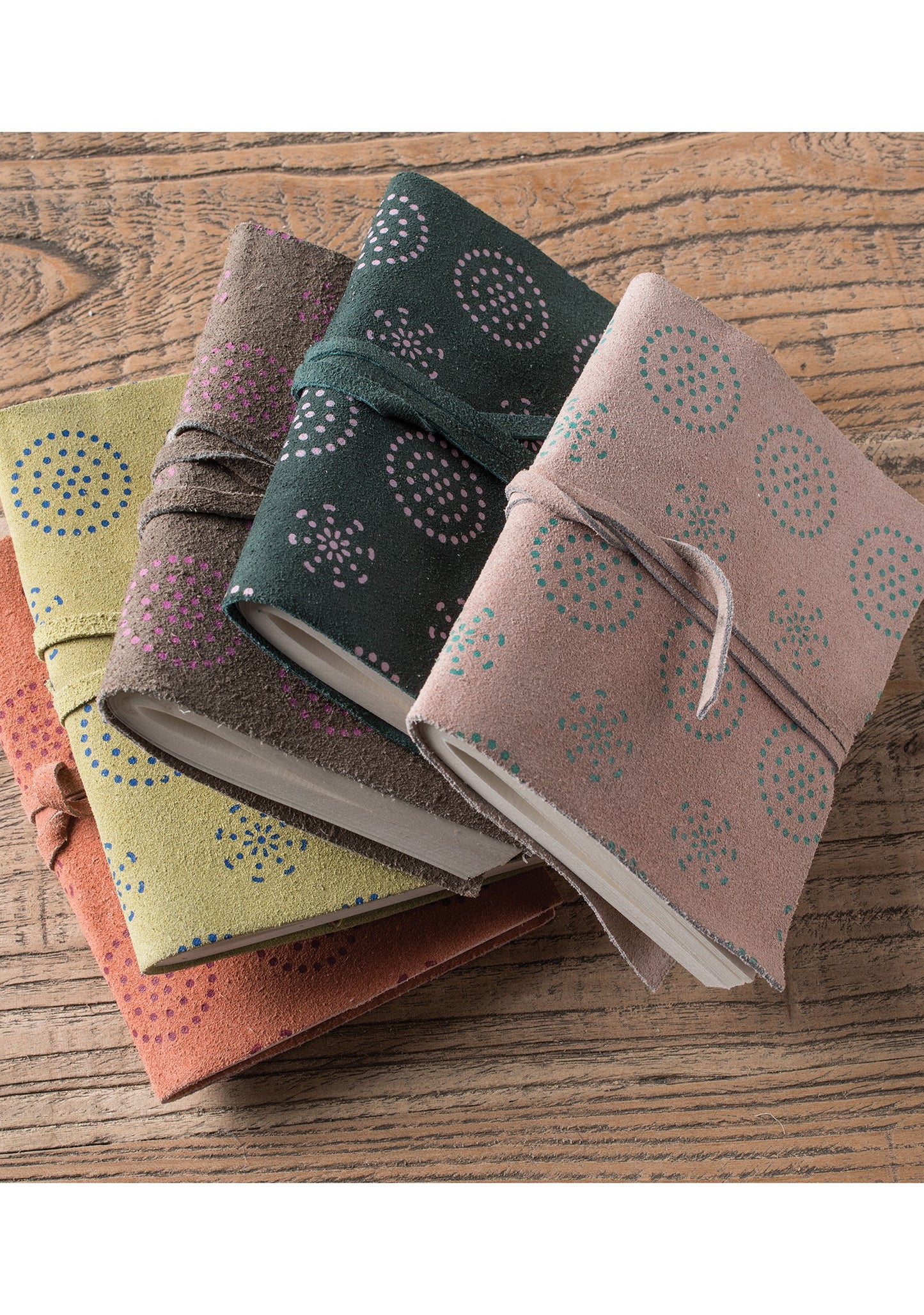 Recycled Suede Leather Notebook - Eco Friendly