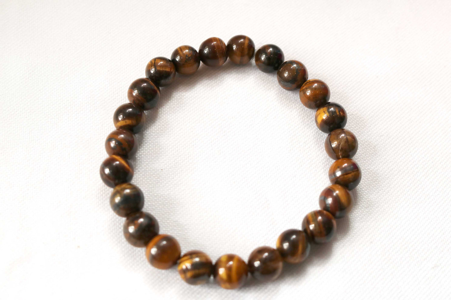 8mm Men's Tiger Eye Gemstone Bracelet