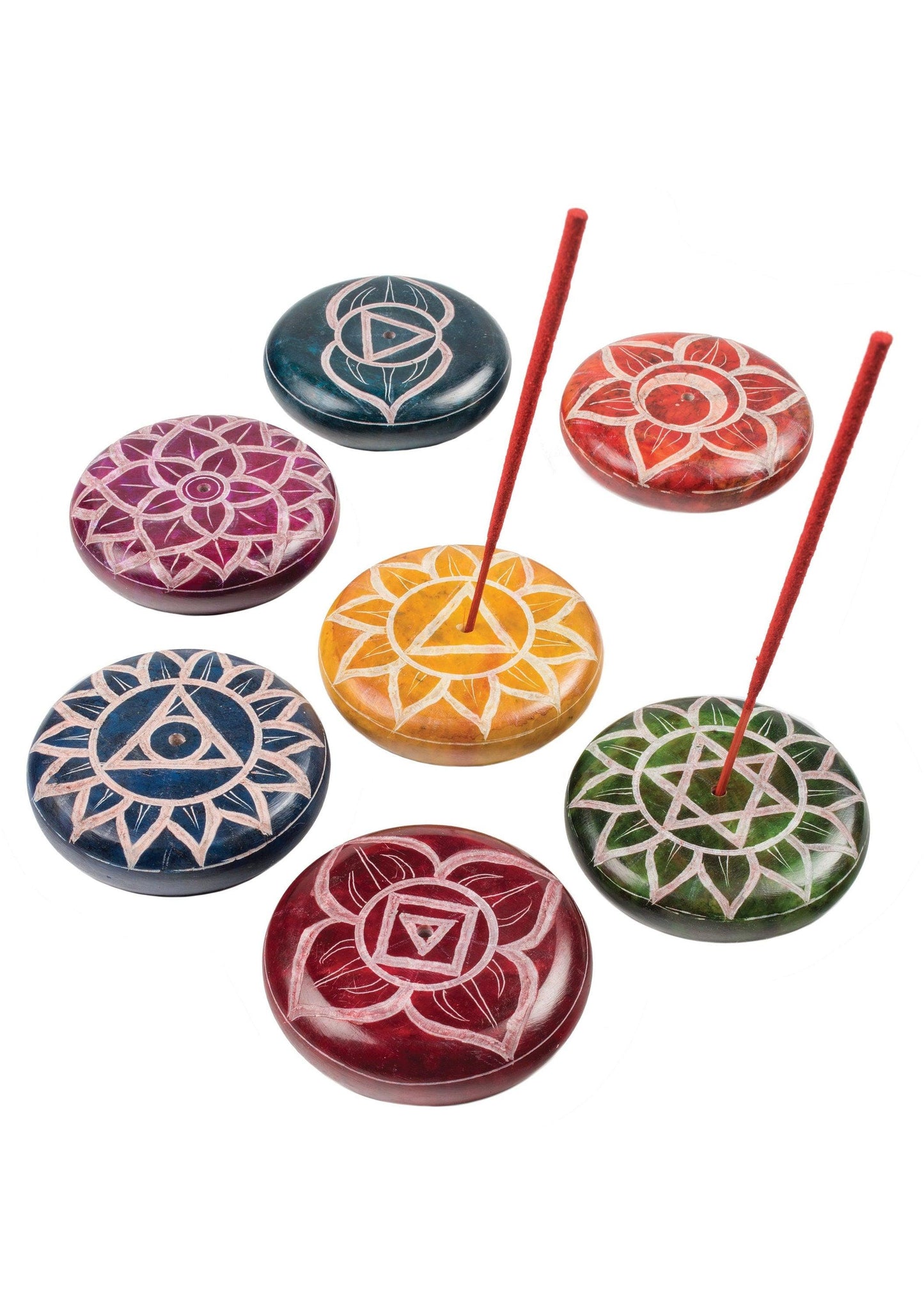 Chakra Incense Burner - Handcarved Ethimaart