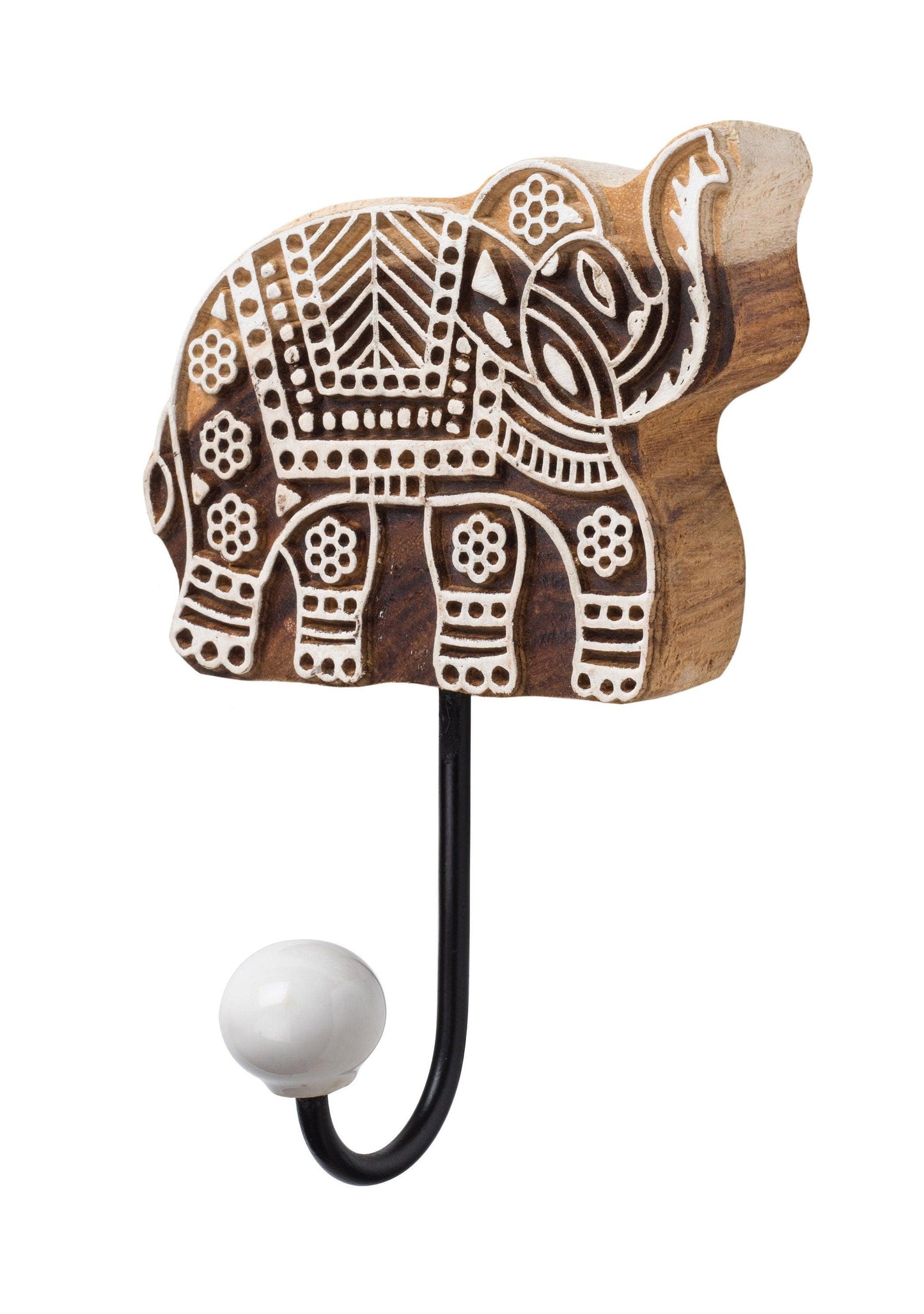 Wooden Elephant Wall Hook Ethimaart