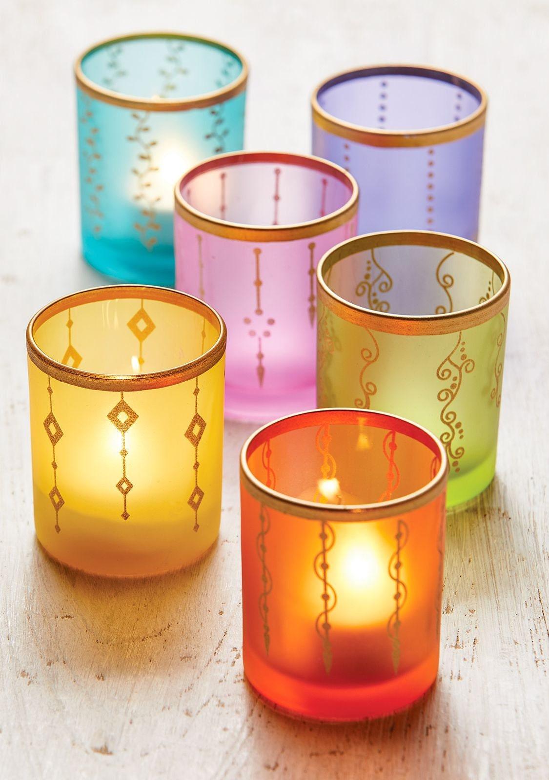 Handpainted Tealight Holder Ethimaart