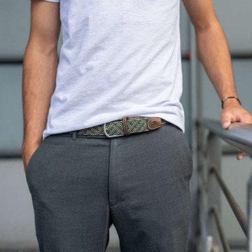 Olive Green Mens Elastic Belt Ethimaart