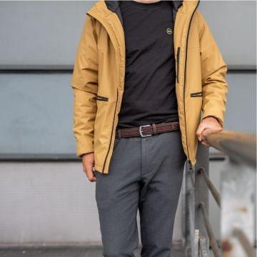 Brown Woven Mens Belt Ethimaart