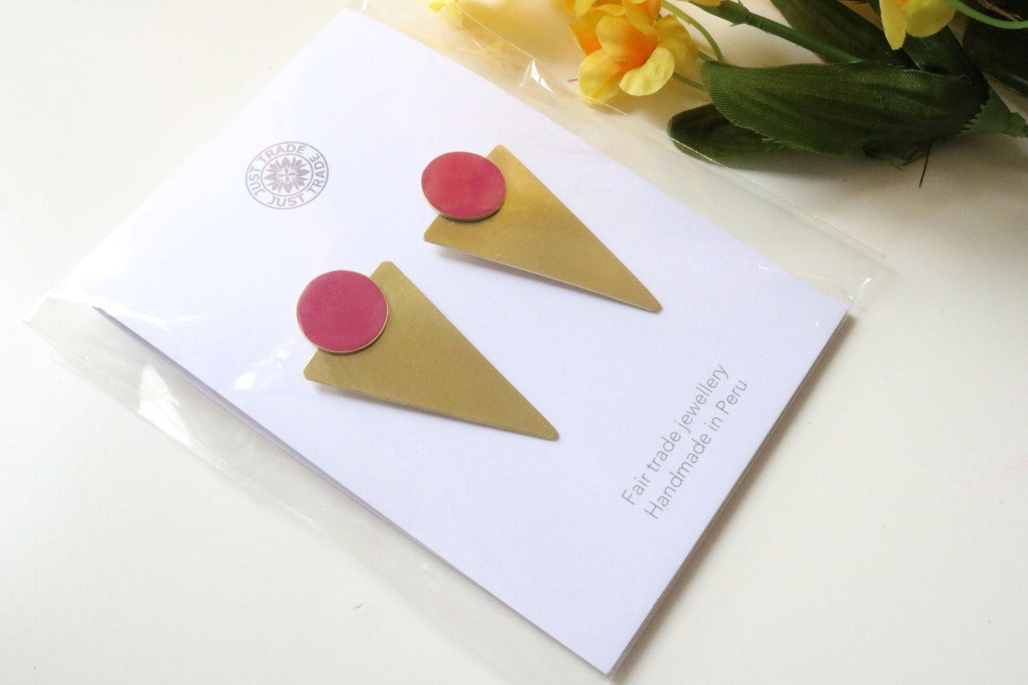 Statement Studs In Plum- Handmade Ethimaart