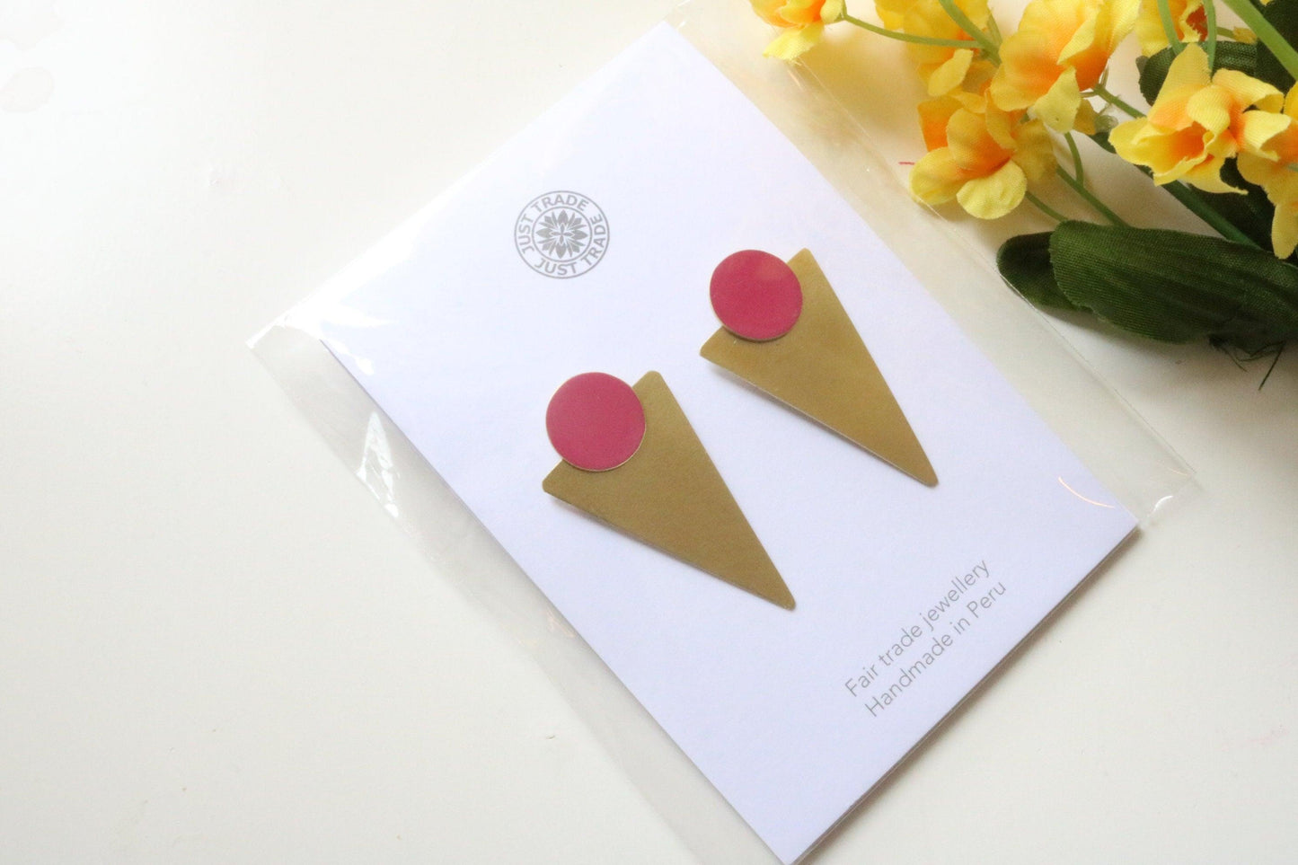 Statement Studs In Plum- Handmade Ethimaart