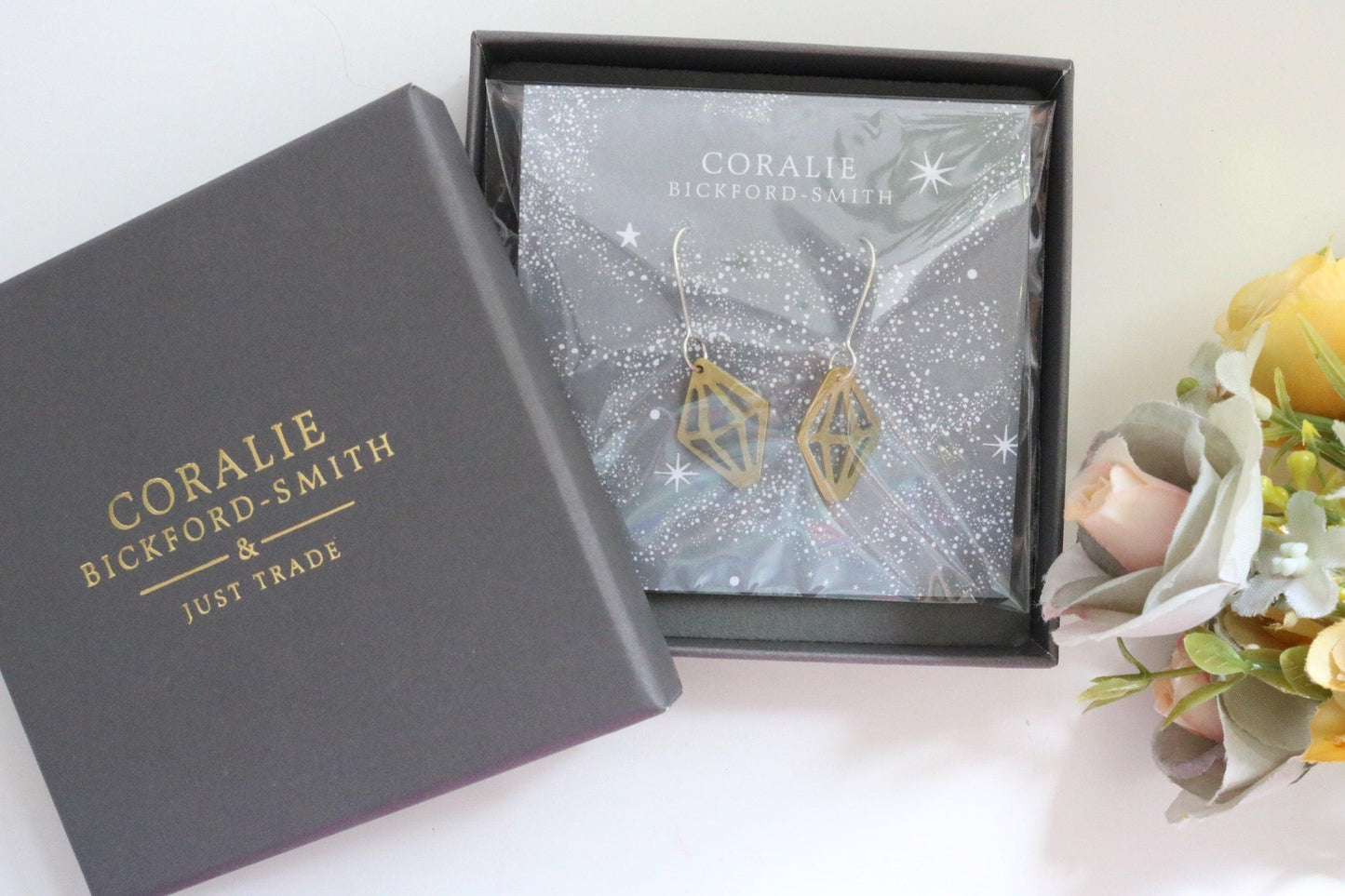 Brass Crystal Earrings Ethimaart