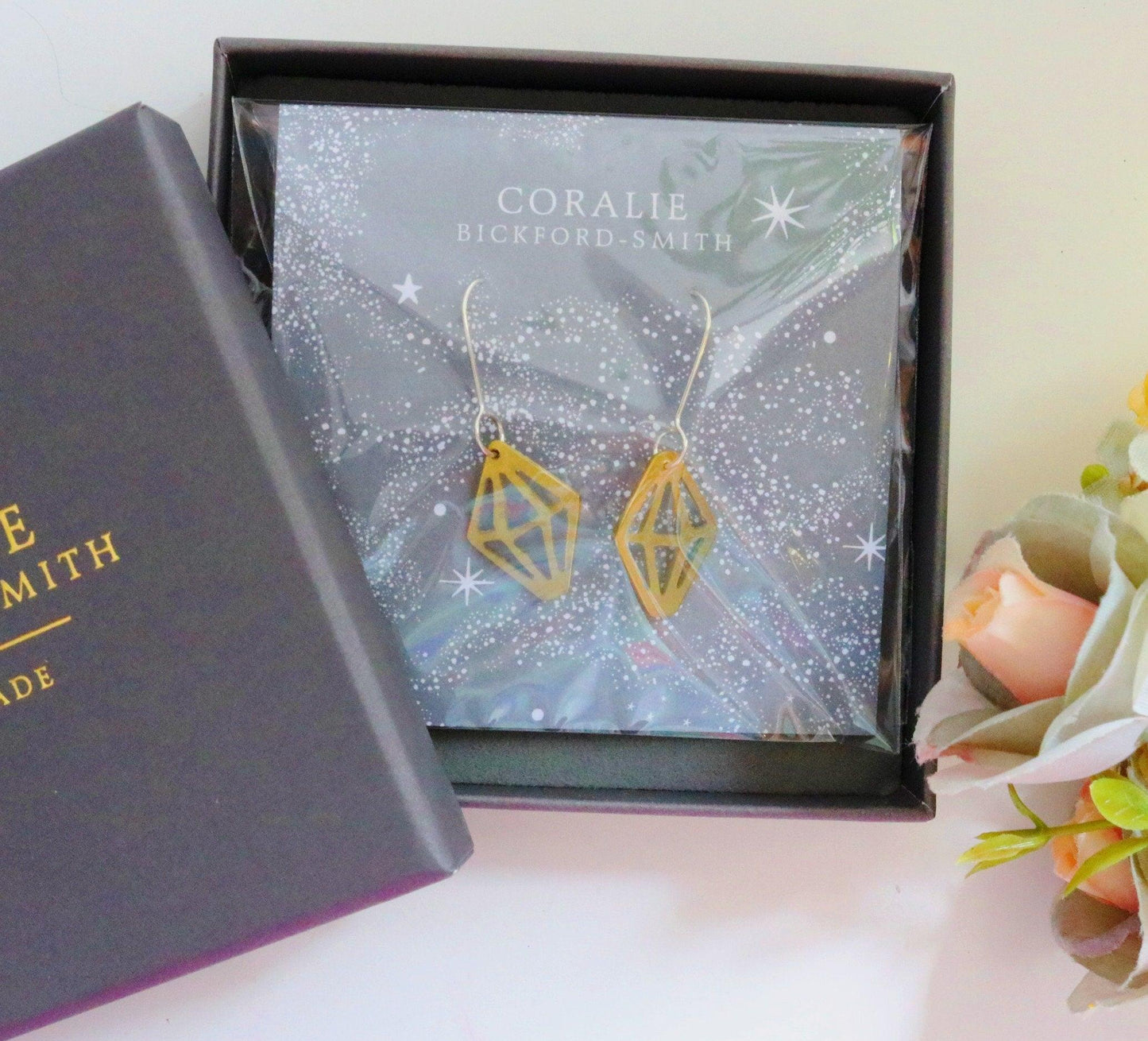 Brass Crystal Earrings Ethimaart
