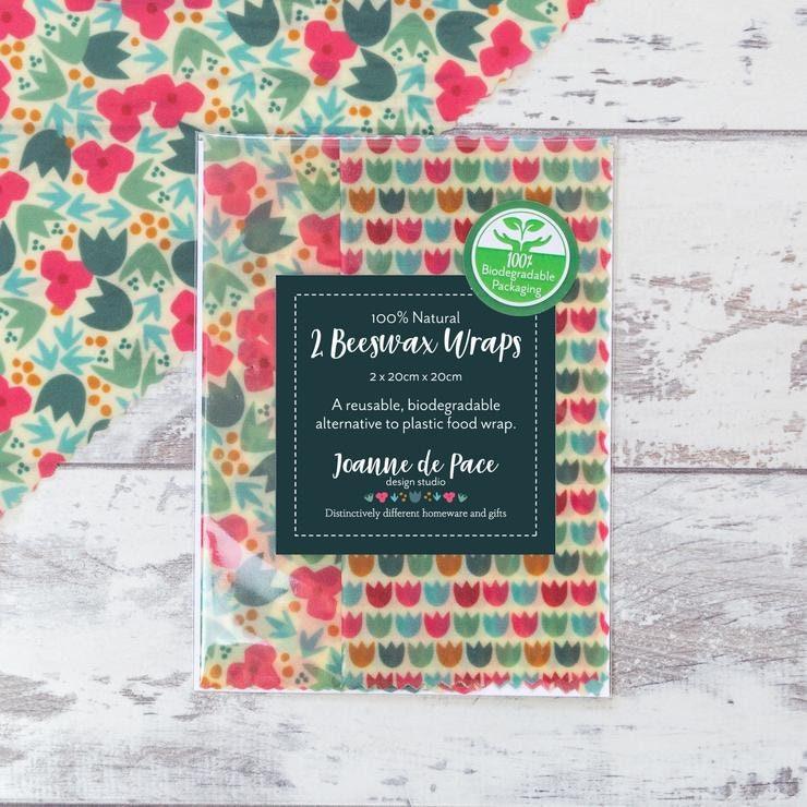 Best Beeswax Wrap 'Blossom & Ditsy Tulip' Pack of 2 Medium Wraps Ethimaart