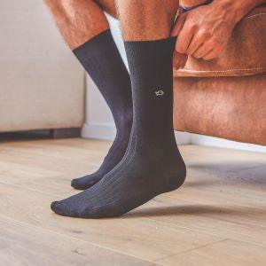 Mens Black Socks- Mid Calf Ethimaart 