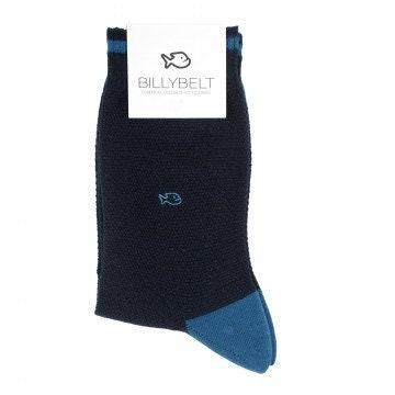 Navy Blue Knit Socks Ethimaart 
