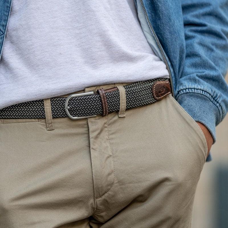Grey Mens Elastic Belt Ethimaart