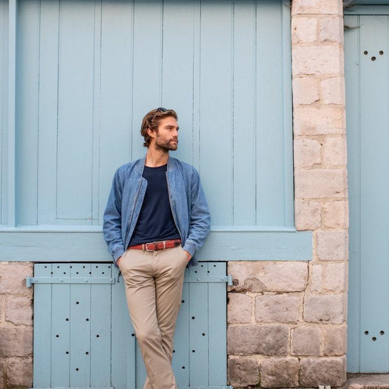 Chestnut Elastic Mens Belt Ethimaart