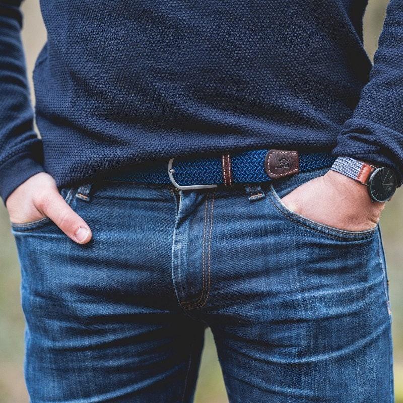 Electric Blue Mens Belt Ethimaart