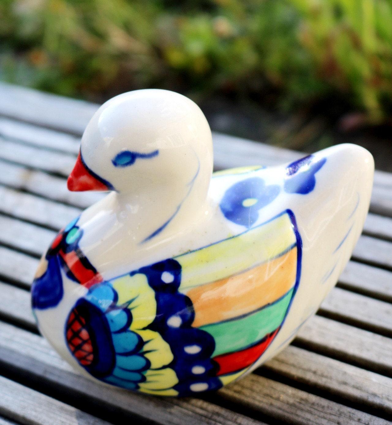 White Ceramic Duck- Handmade Ethimaart