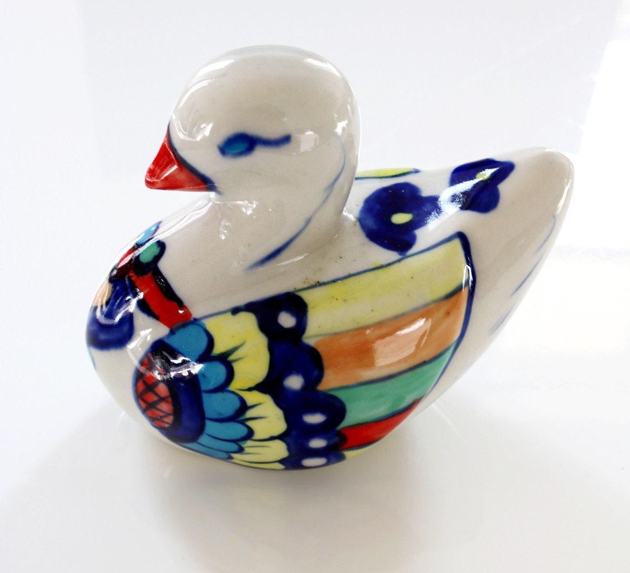 White Ceramic Duck- Handmade Ethimaart