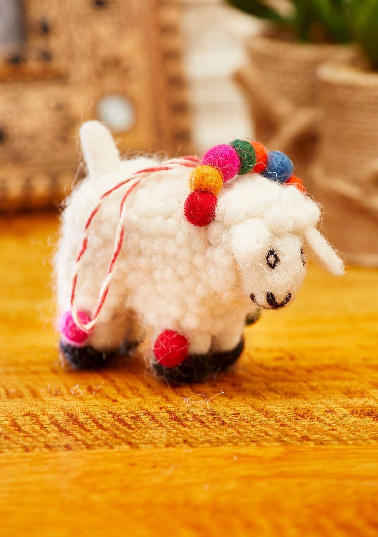 Needle Felt Sheep With Pompom Ethimaart