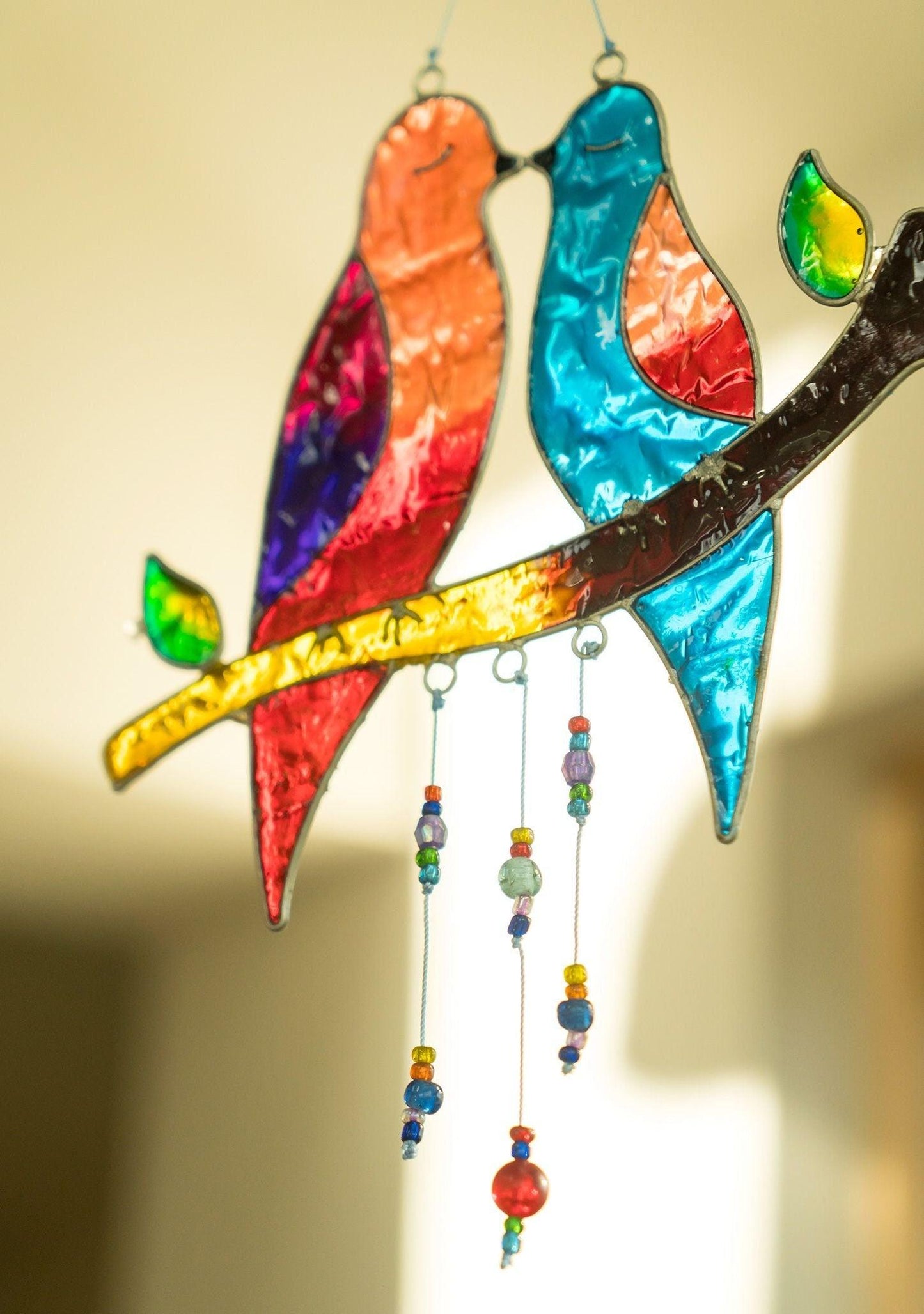 Kissing Couple Birds Suncatcher Ethimaart