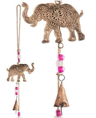 Elephant Windchime With Beads And Bells Ethimaart