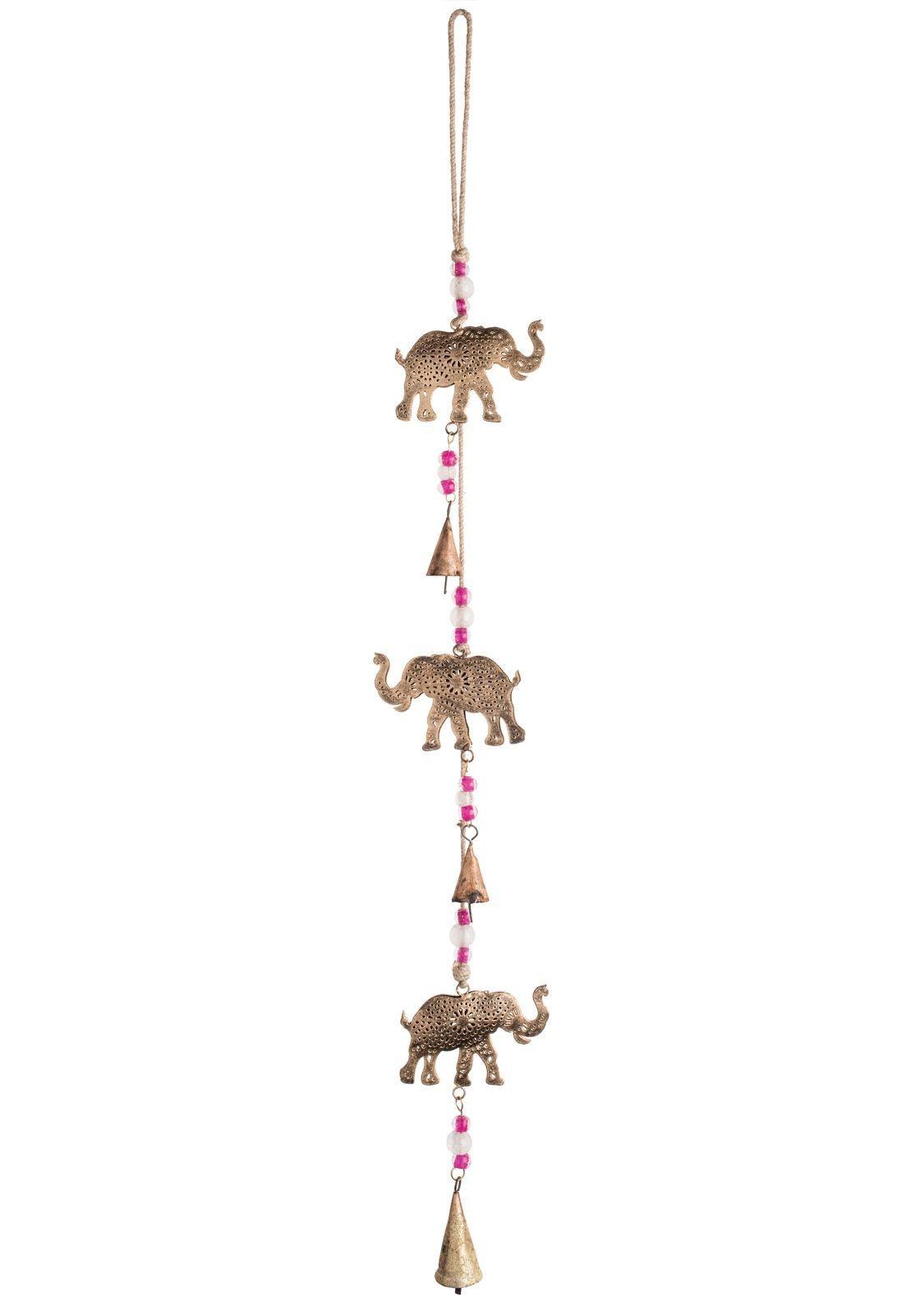 Elephant Windchime With Beads And Bells Ethimaart