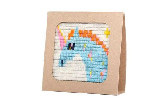 Make Your Own Unicorn Picture Frame- Needlepoint Craft Kit - Ethimaart 