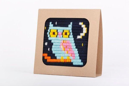 Make Your Own Owl Picture Frame- Needlepoint DIY Kit - Ethimaart 