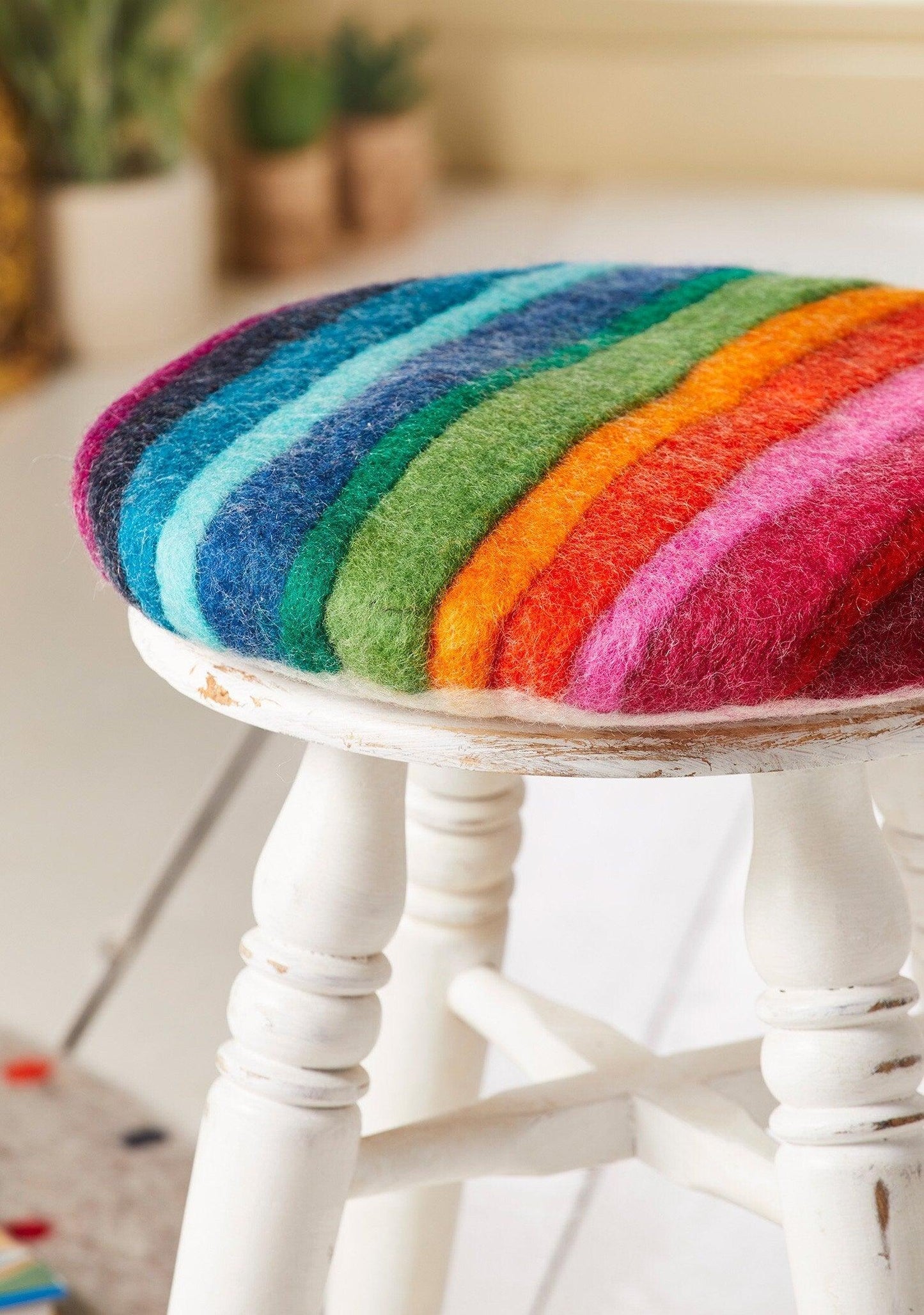 Rainbow Felt Cushion With Stuffing - Ethimaart