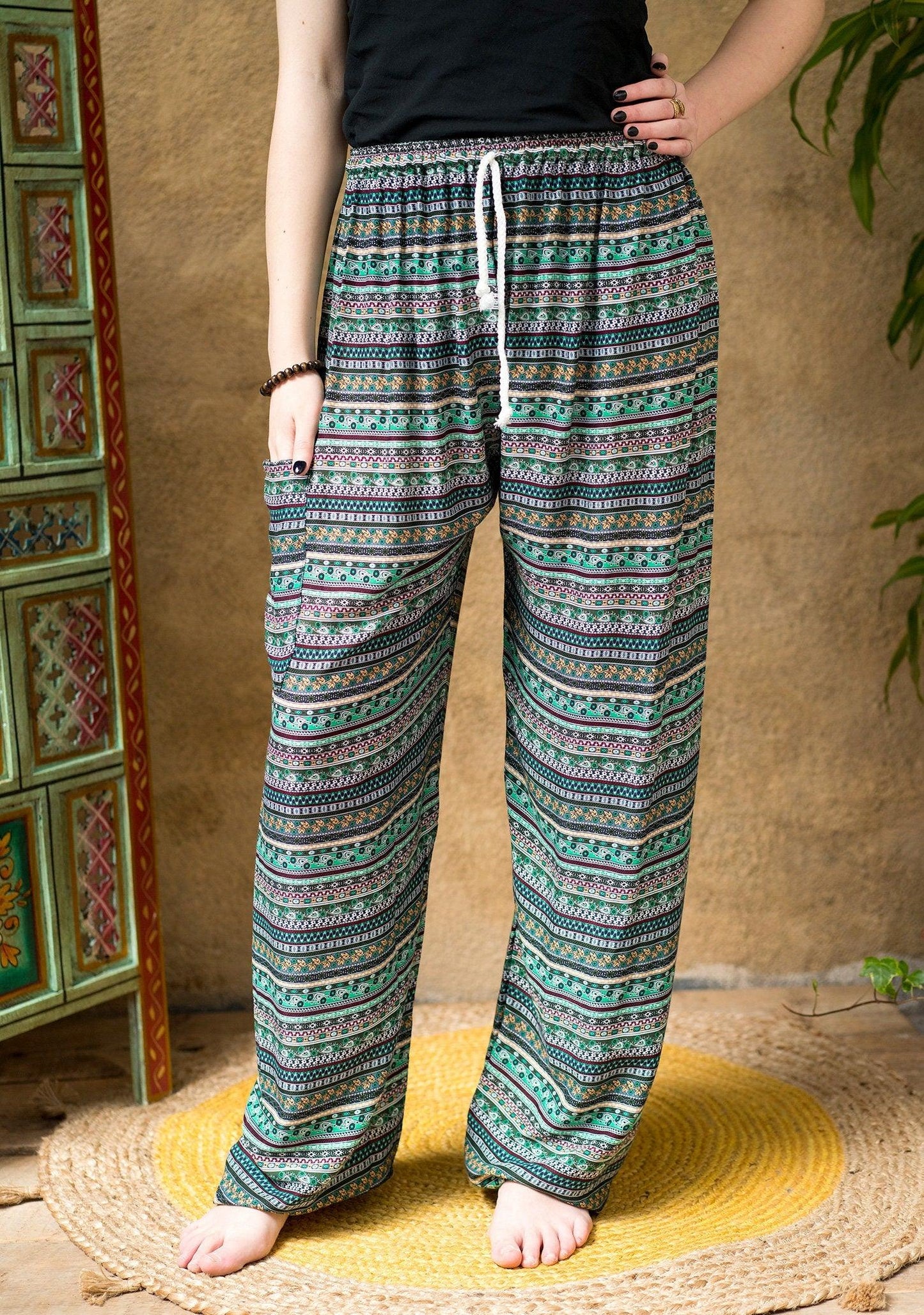 Striped Harem Trousers - Ethimaart