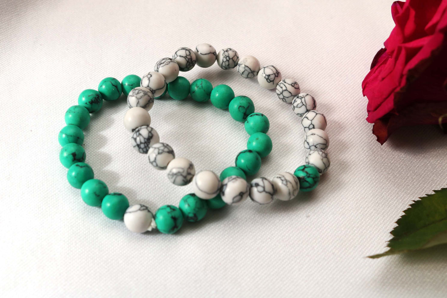 beaded bracelet : Discover unique turquoise couple bracelets - the perfect anniversary gift set! Find handcrafted bracelets featuring genuine gemstones, symbolizing love and connection. Explore our collection for meaningful jewelry that celebrates your special bond.