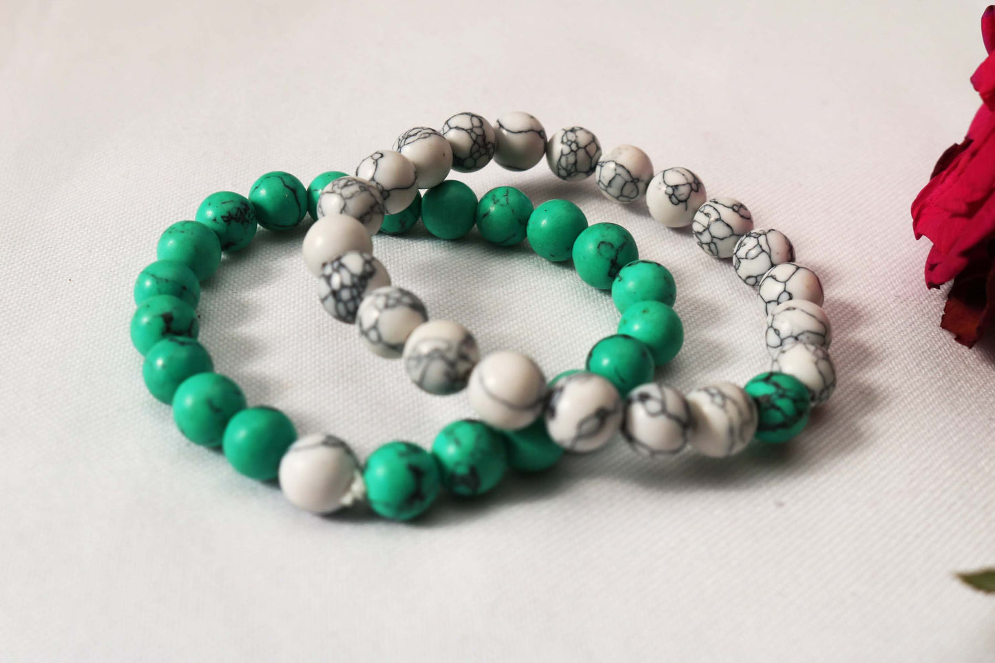 beaded bracelet : Discover unique turquoise couple bracelets - the perfect anniversary gift set! Find handcrafted bracelets featuring genuine gemstones, symbolizing love and connection. Explore our collection for meaningful jewelry that celebrates your special bond.