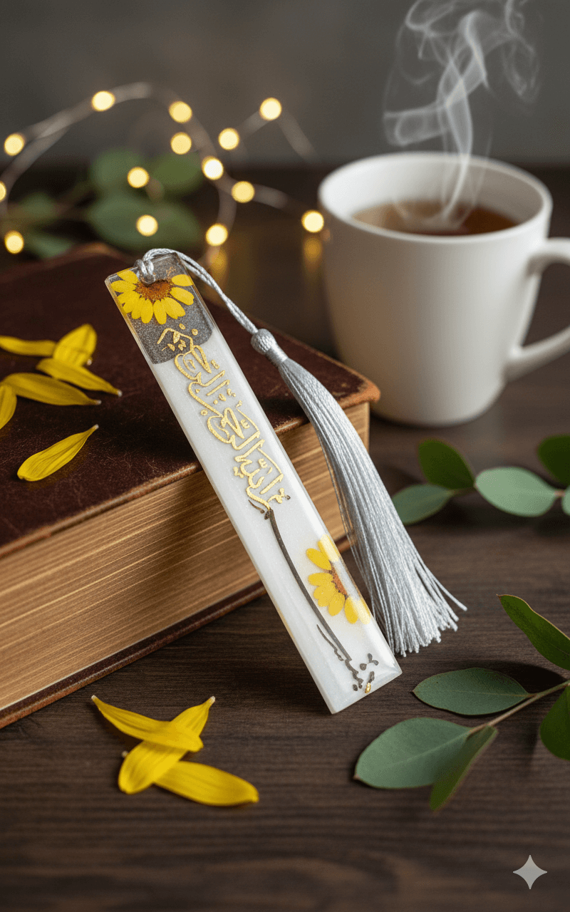 Bismillah Islamic Bookmark - Handmade Resin Art