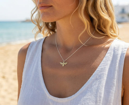 Beautiful Bee Pendant - Handmade Brass Pendant