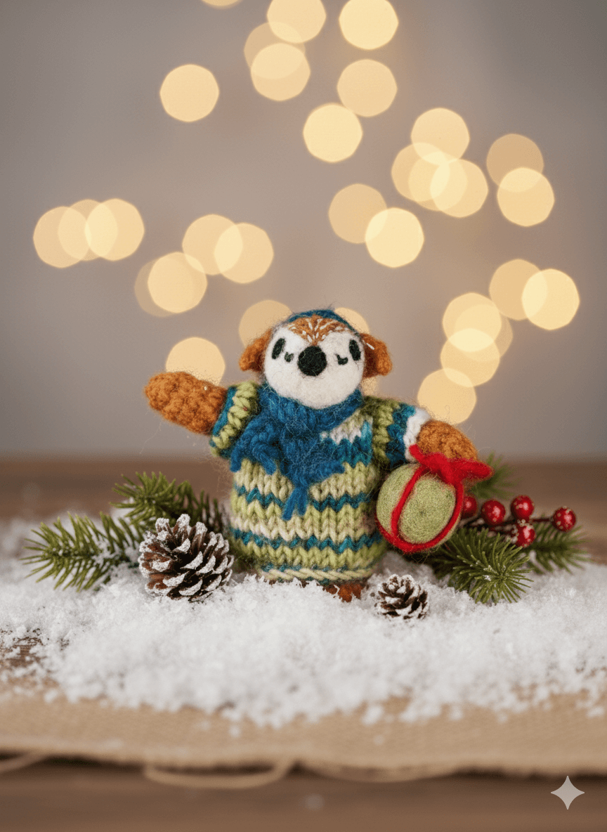 Felt Fox Ornament - Christmas Tree Decoration