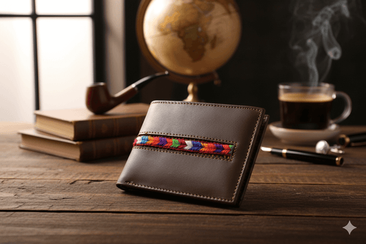 Brown Genuine Leather Wallet For Men handmade
