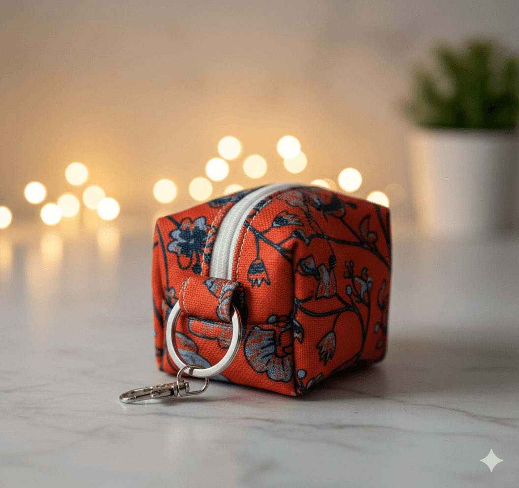 Small Cube Coin Pouch With Clasp