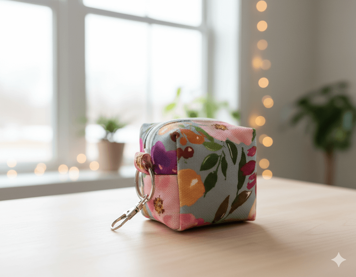 Small Cube Coin Pouch With Clasp
