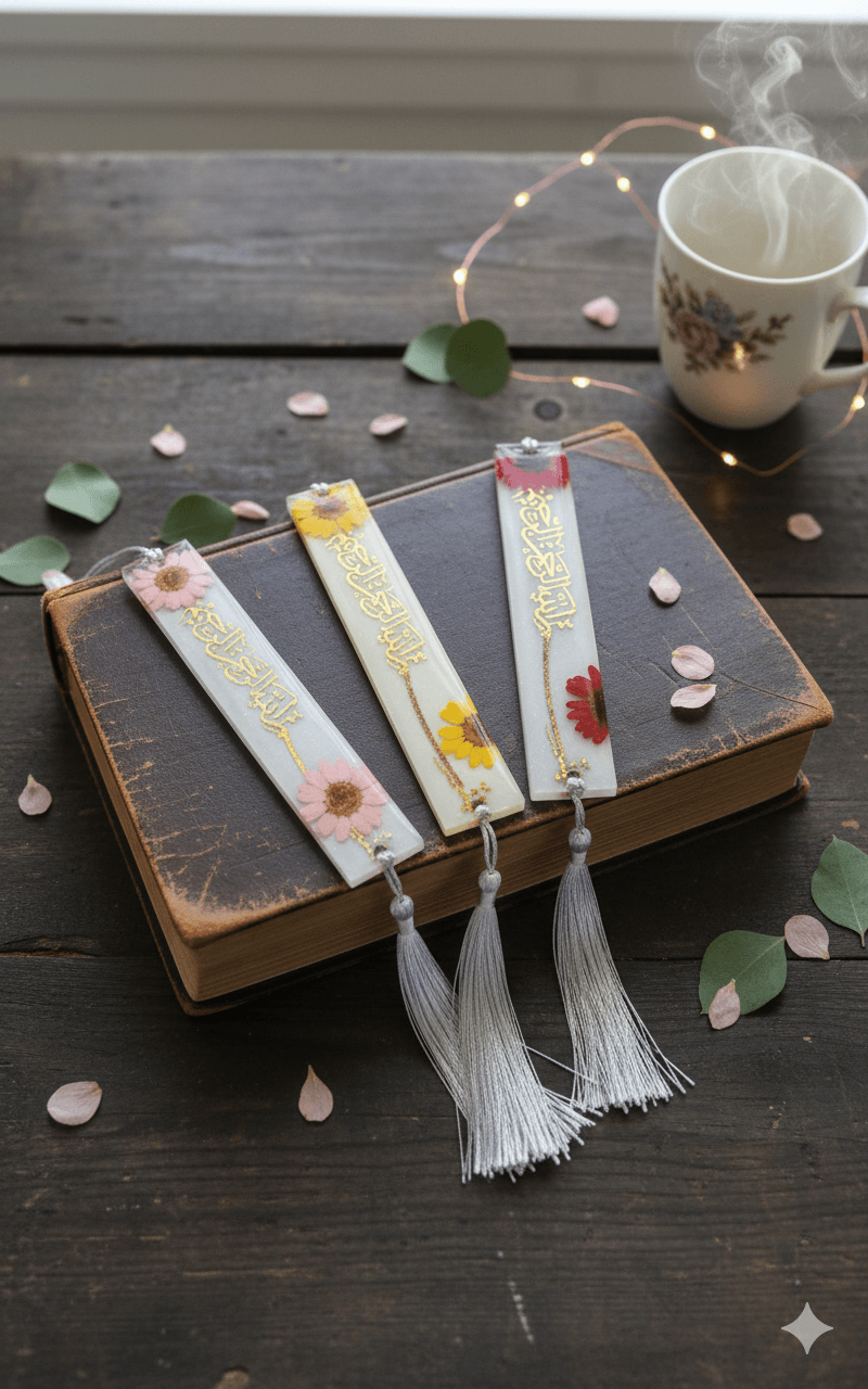Bismillah Islamic Bookmark - Handmade Resin Art