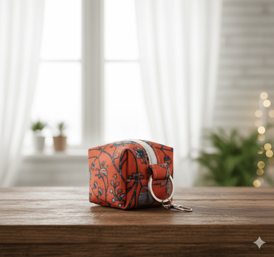 Small Cube Coin Pouch With Clasp